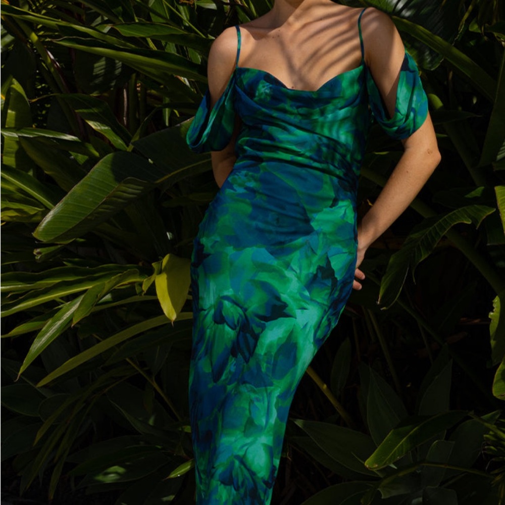 LITSA MAXI DRESS - CALISTA GREEN XS